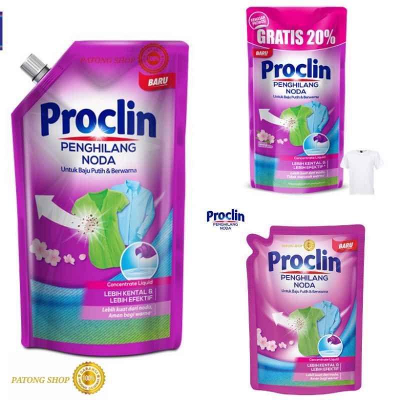 Proclin Penghilang Noda Pouch 800 ml - Penghilang Noda Pakaian