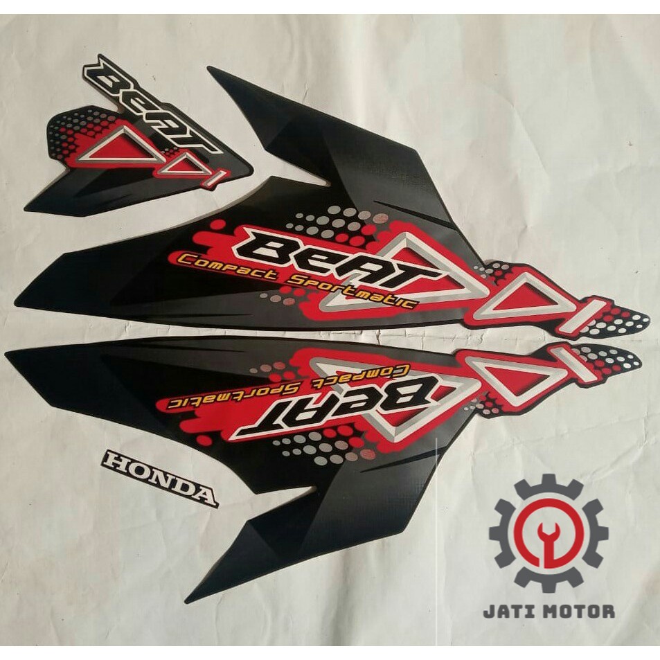 stiker striping honda BEAT karbu 2011 hitam