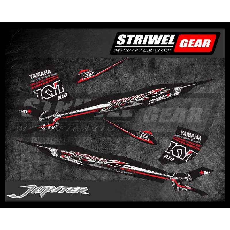 STRIPING VARIASI YAMAHA JUPITER Z/BURHAN TAHUN 2003-2008 MOTIF R10