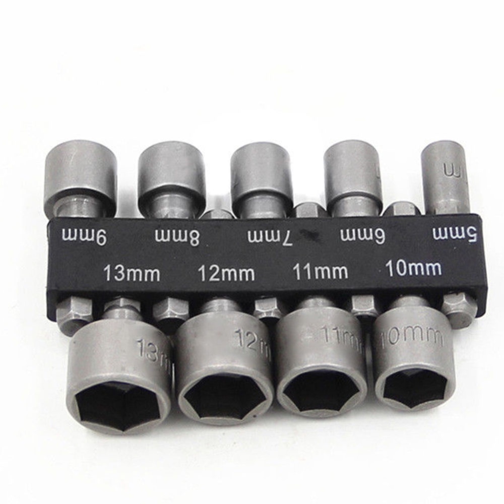 isi 9pcs / 14pcs Kunci Sok Drilling / Hex Nut / Mata Roofing Hex Socket Set Kunci Mobil Motor