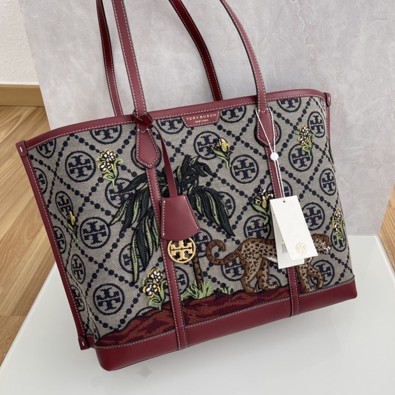 tb T monogram triple tote