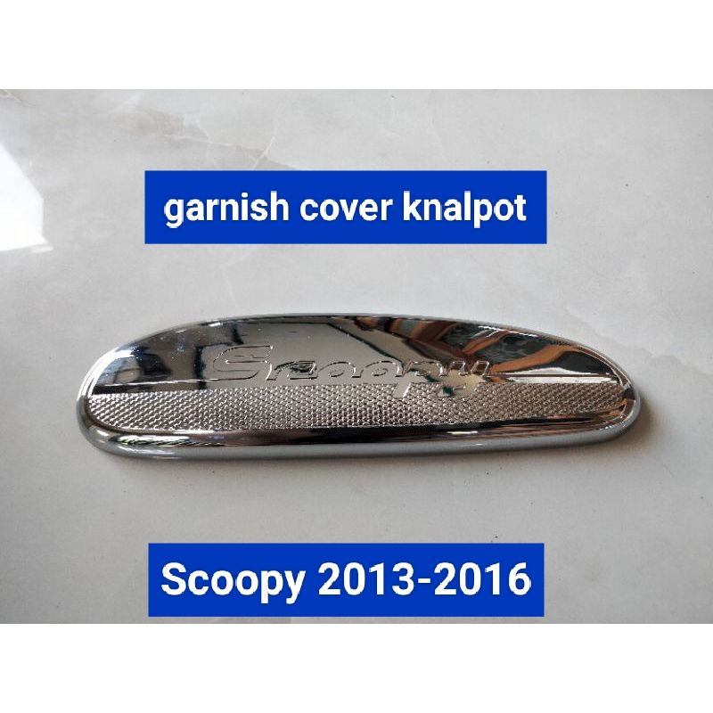 Garnis Cover tameng knalpot honda Scoopy fi K16 2013-2016 original asesoris honda