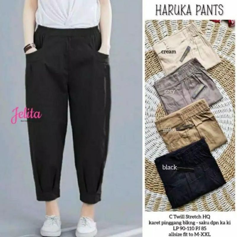 HINATA PANTS/Sasha crop pants/gocha crop pants/korea pants/Baggy pants/twill combed