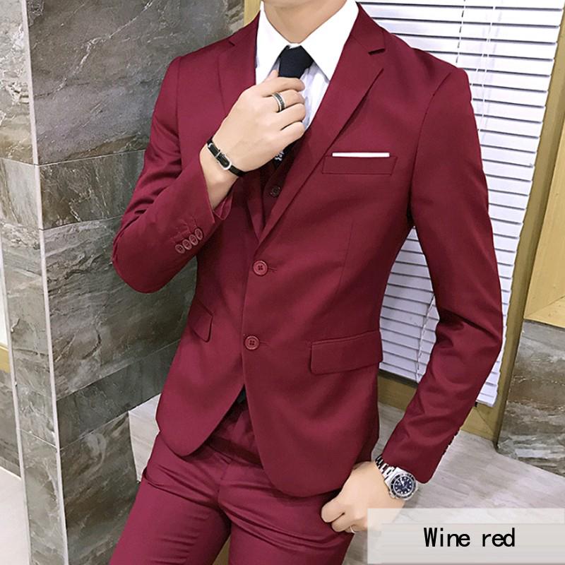 3 Piece Set Setelan Bisnis Pria Jas Formal Jas Pernikahan 3 Piece Set Setelan Bisnis Pria Jas Formal Jas Pernikahan