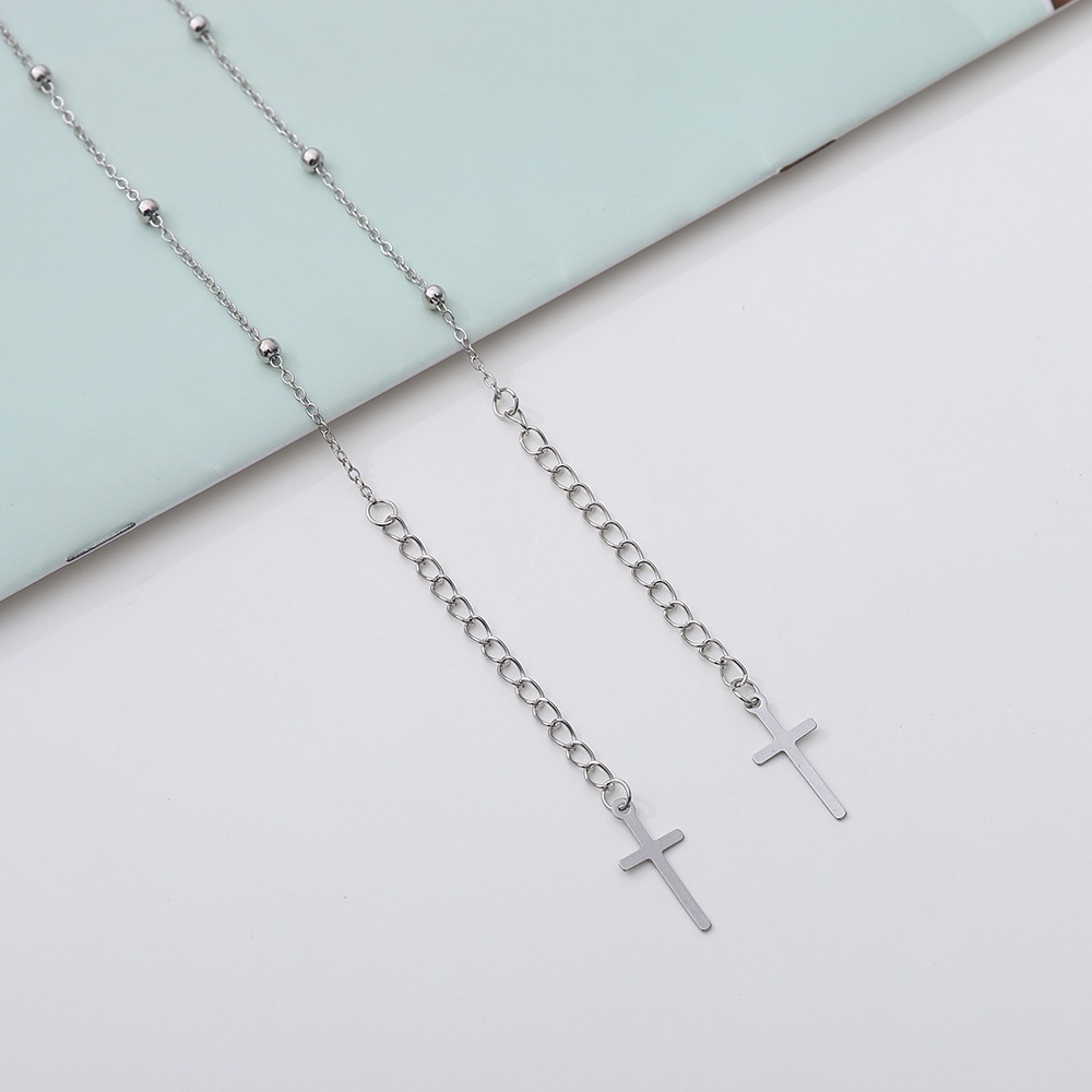 JIMIN Sama Gelang Stainless Steel Cross Ukuran Disesuaikan untuk Pria dan Wanita