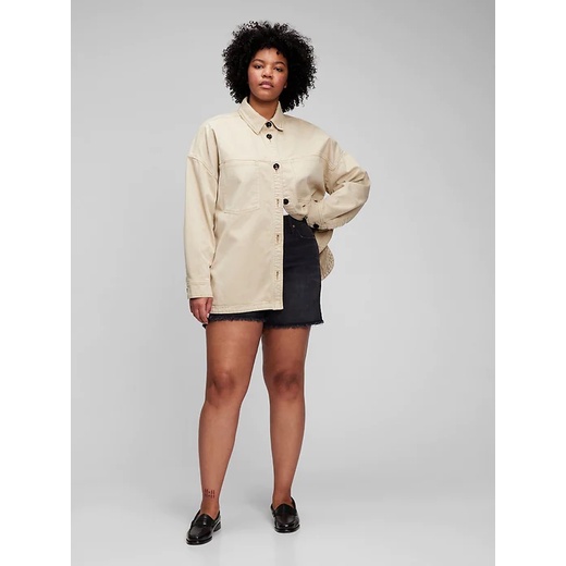 Gap Oversize Shirt Jacket With Washwell | Jaket Denim Oversize Wanita