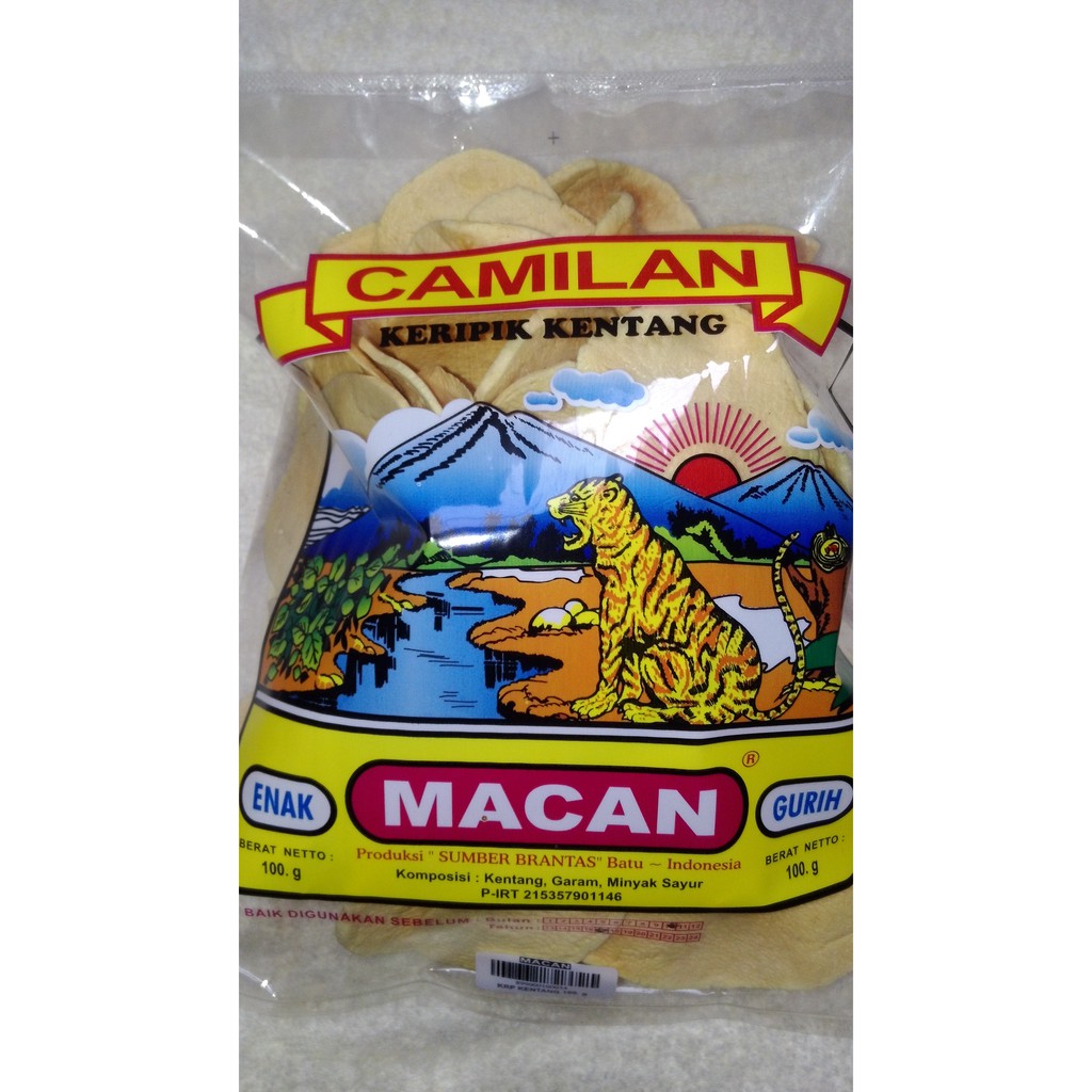 

Keripik Kentang Cap Macan 100gr / Kripik Kentang Khas Batu Malang