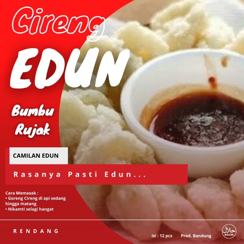 

Cireng Edun Rasa Rendang Bumbu Rujak