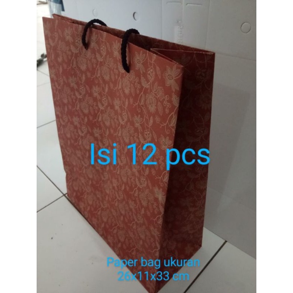 

Tas Kertas batik ukuran 26x11x33 cm isi 12 pcs paper bag