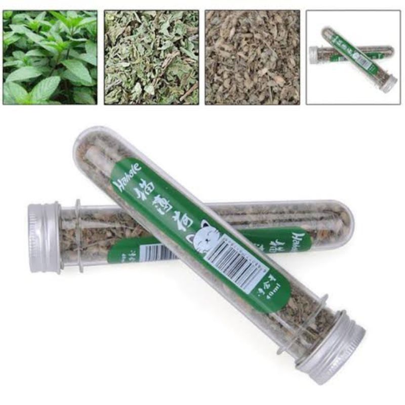 Daun Catnip 40ML Kucing Cat Kitten Tube Cat Nip Penenang Anti Stress Catnip tube / tabung /Cat Nip Kucing