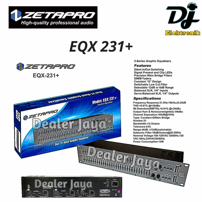 Equalizer Zetapro EQX 231+ / EQX231 + / EQX 231 +