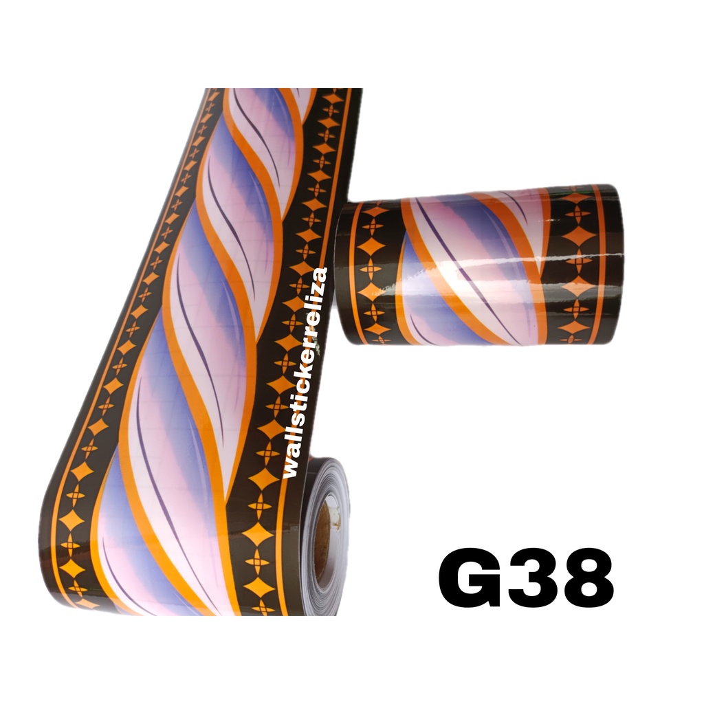 RELIZA WALL BORDER GLOSSY WBS 10 CM X 10 M  WALLBORDER LIST TEMBOK G38