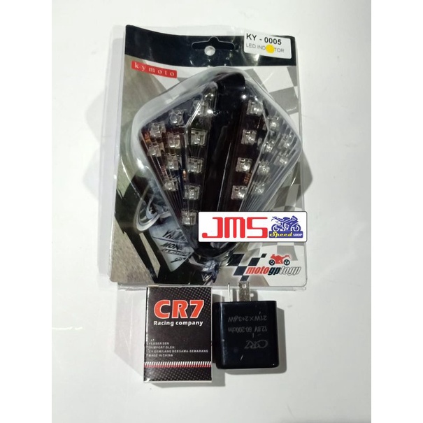 lampu sen riting sen segitiga tempel kymoto plus flaser cr7 gsx cbr ninja rr ninja 250 ninja rr dll