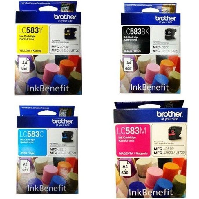 

Ink | Paket Tinta Borther Lc 583 (B.Cy.M.Y.) Original