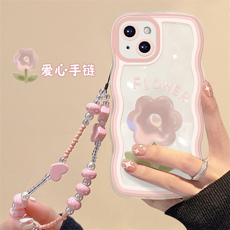 Soft Case Silikon Transparan Motif Bunga Tulip 3D Untuk iPhone 14 13 12 11 Pro Max X Xr Xs Max 8 7 6 6s Plus