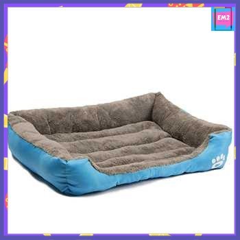 ✔ COD ✔ Tempat Tidur Kucing Anjing / Alas Kandang Hewan Peliharaan size L-XXL - Biru, L