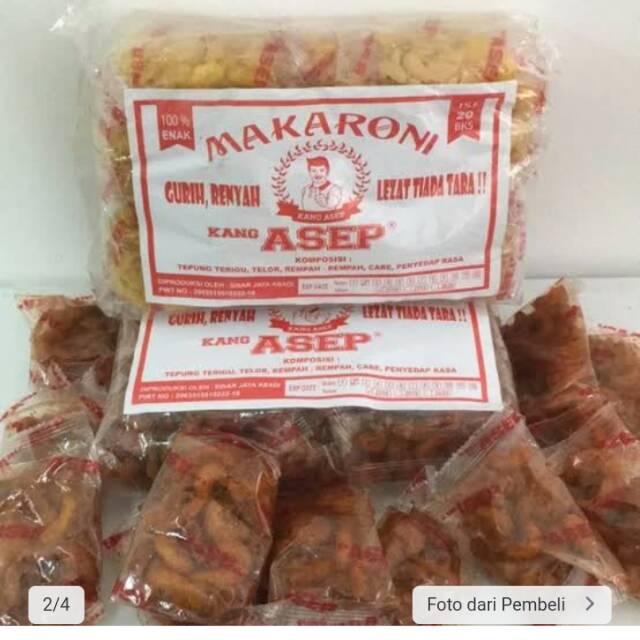 

MAKARONI ASEP KHAS SIDOARJO. 1pack=25pcs