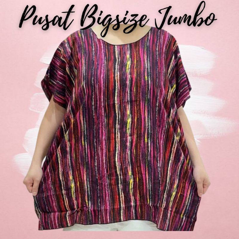 LD 140 - atasan rayon bigsize jumbo motif adem plus size baju tidur baju santai rumah cbp