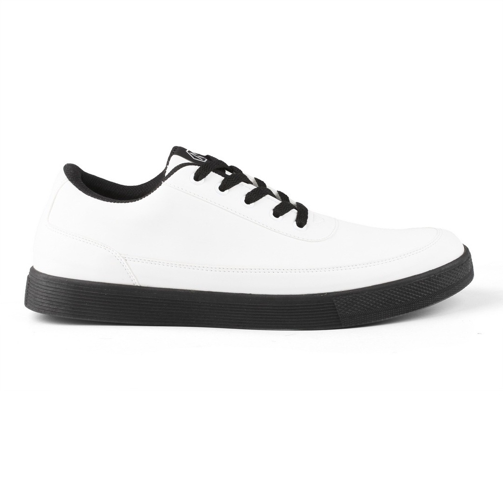 DEDRICK WHITE BLACK - Sepatu Sneakers Putih Pria Casual Unisex Original