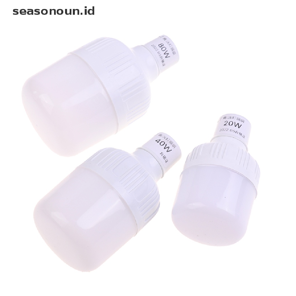 (seasonoun) Lampu Bohlam LED Darurat USB Rechargeable Portable Untuk Tenda Camping Outdoor