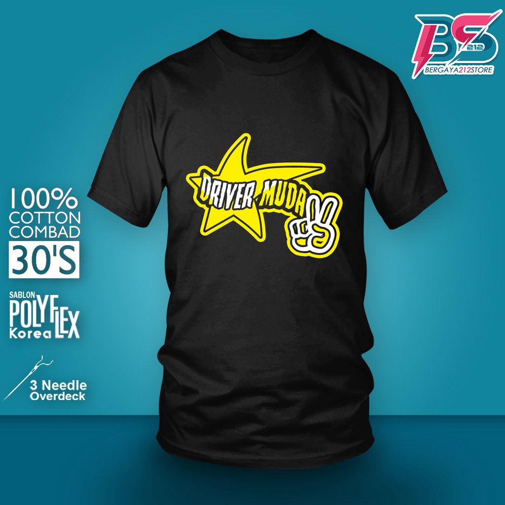 Baju Kaos Distro DRIVER MUDA Cotton Combed / Kaos Unisex T SHIRT Logo Komunitas Supir Driver