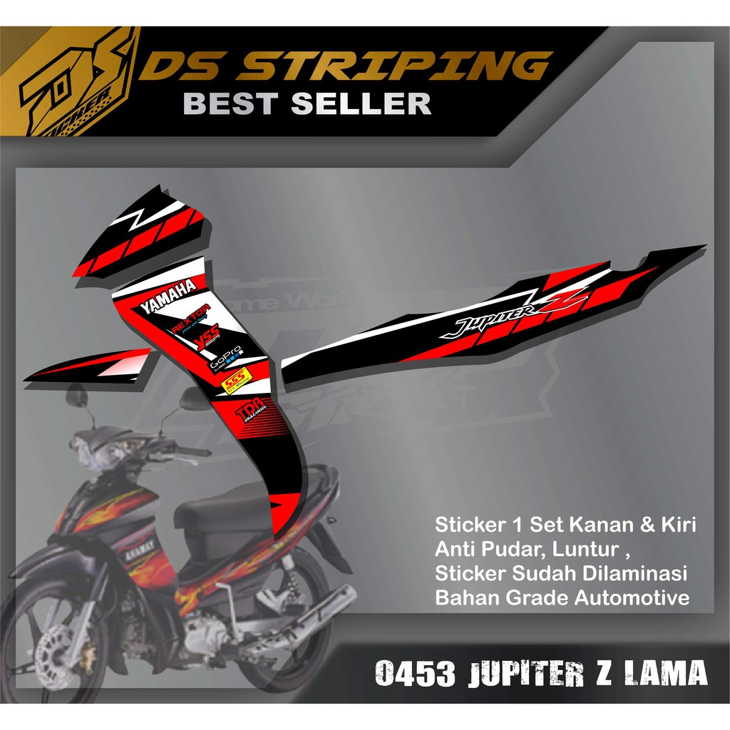 Jual BP 0453 Stiker Striping Jupiter Z Burhan Beluk Sticker Lis Variasi Indonesia Shopee Indonesia