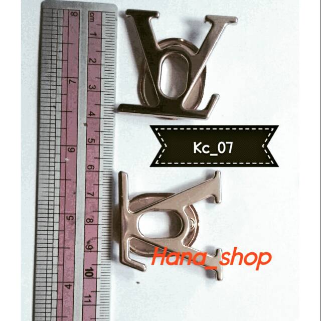 kunci putar LV gold/aksesoris tas/accesories tas