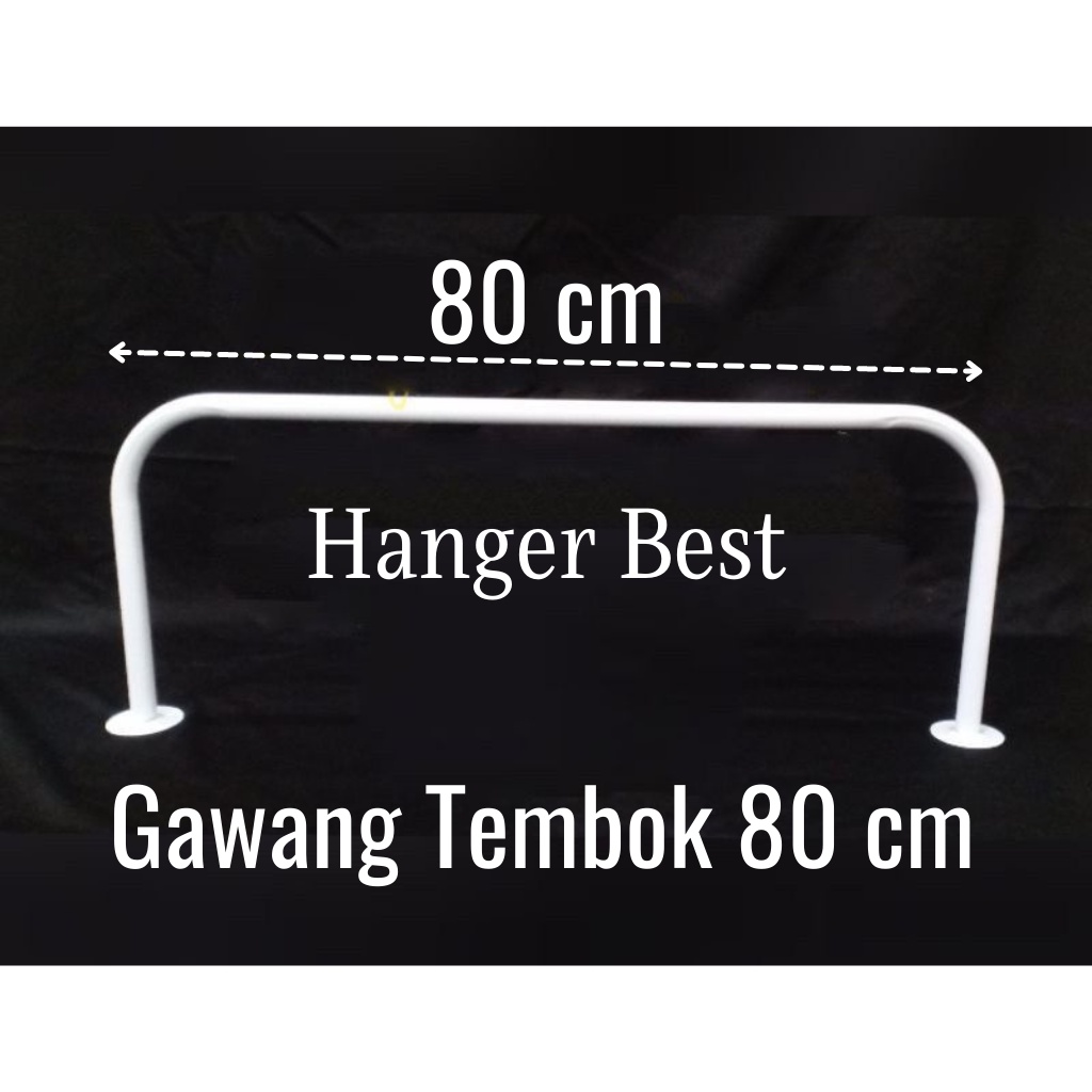 Gawang baju Tembok / Gawang Baju Tempel Kedinding / Gantungan Baju Tembok 80 cm