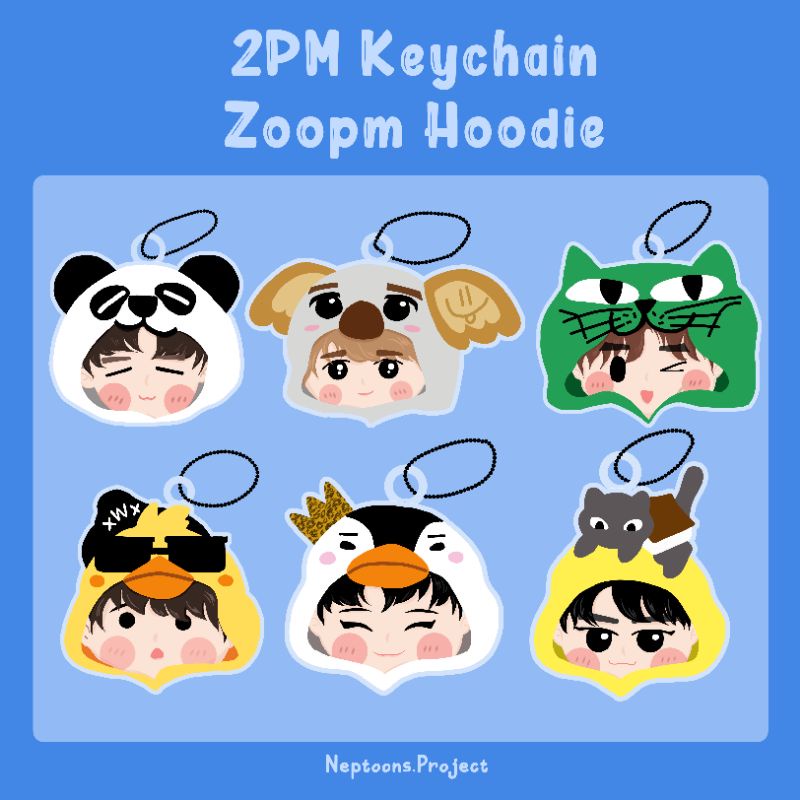 (PO) 2PM ZooPM Hoodie Keychain