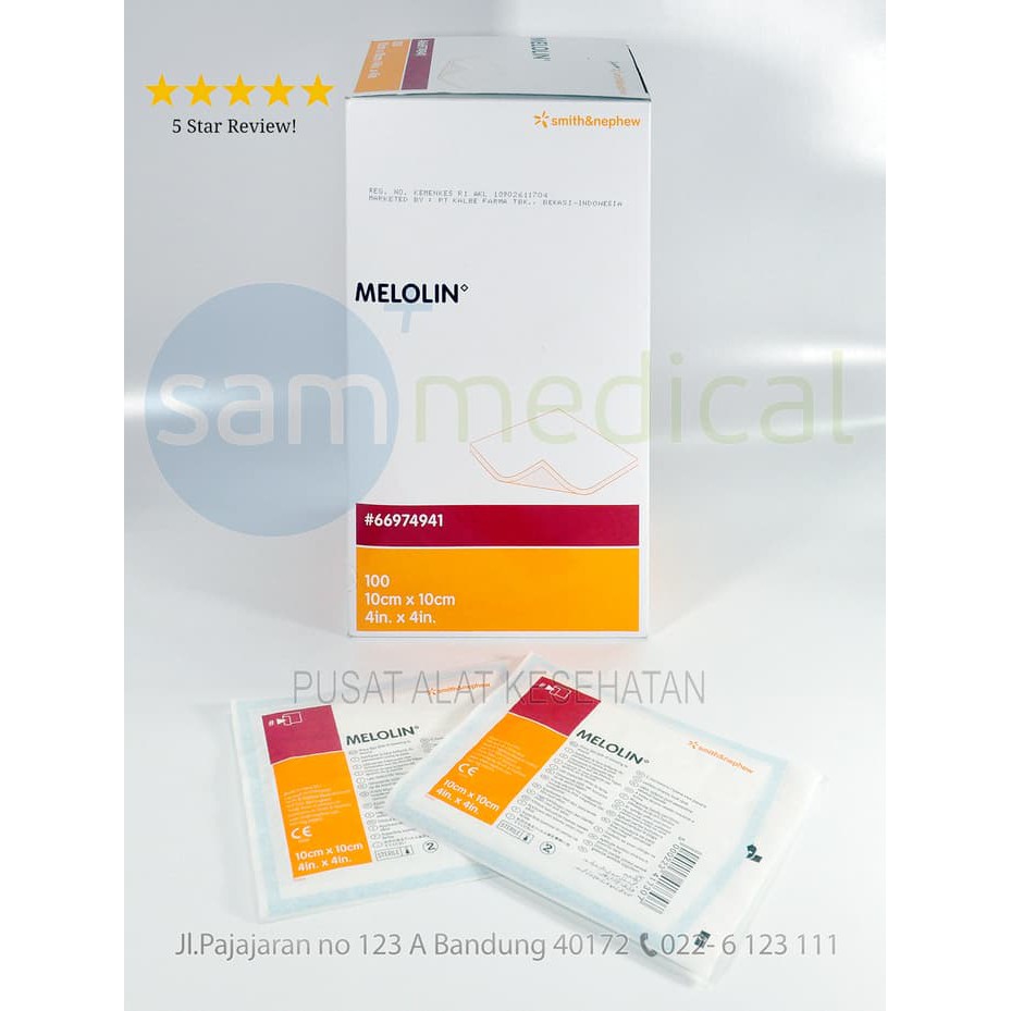 MELOLIN 10X10 PERBAN LUKA PENYERAP EKSUDAT RINGAN-MENENGAH
