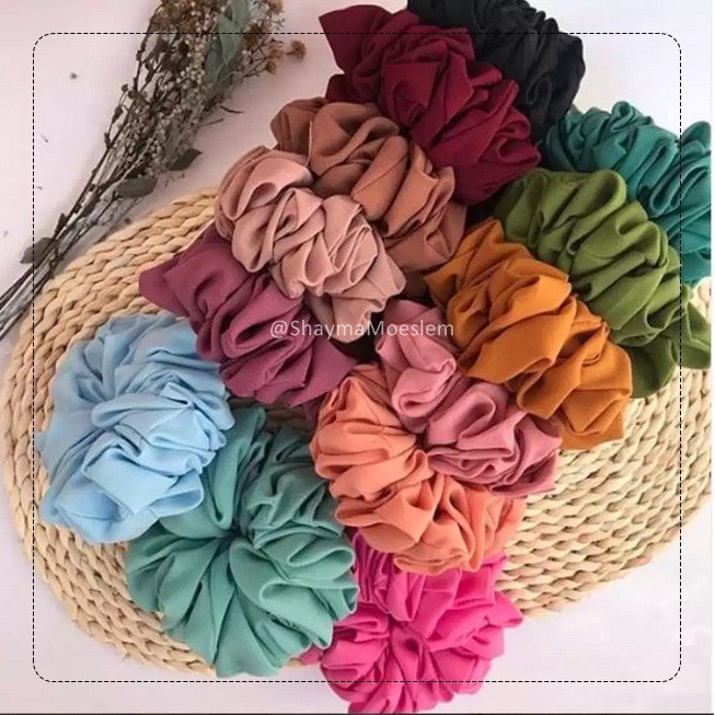 Scrunchie Cepol Hijab Warna Random / Ikat Rambut Ubur Ubur