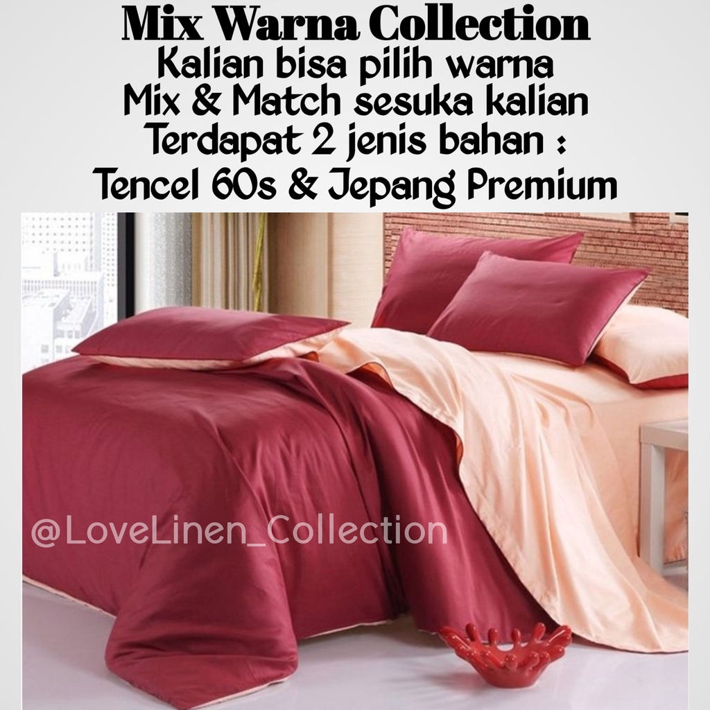 Sprei katun jepang / sprei TNCL 60s / bedcover model polos