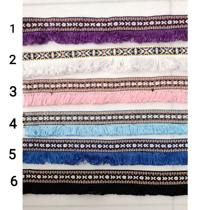 1 yard Renda Tassel lebar 4cm (90cm)