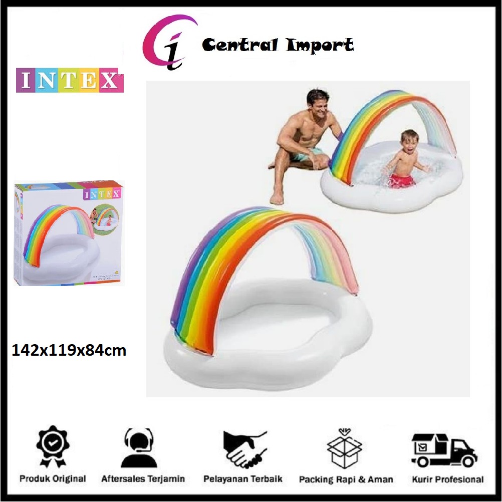 Intex kolam renang - intex kolam anak - kolam rainbow 57141