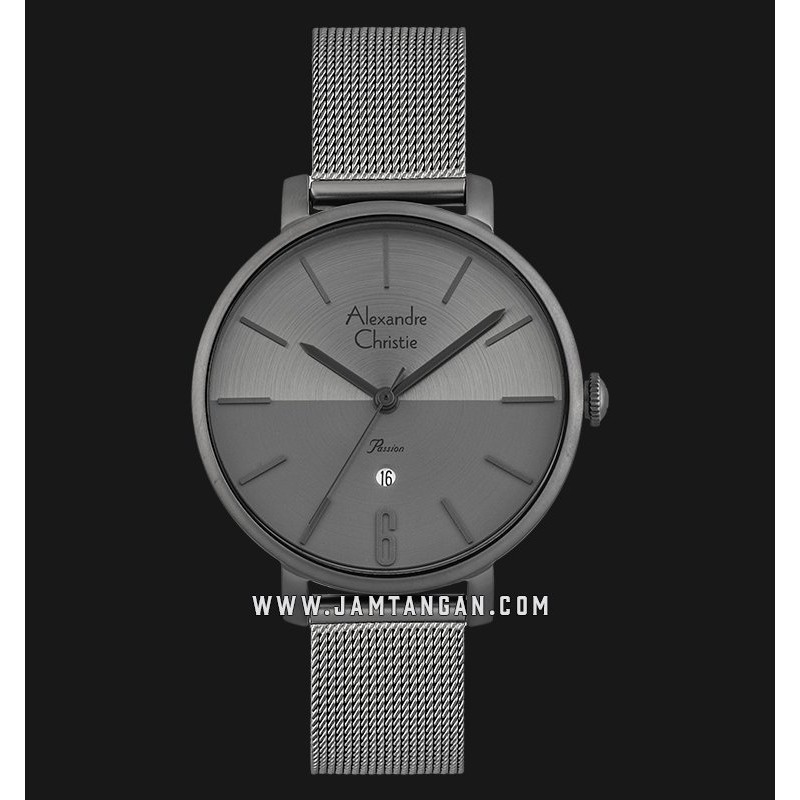 Alexandre Christie AC 2751 LD BIGGR Passion Ladies Grey Dial Grey Mesh Strap