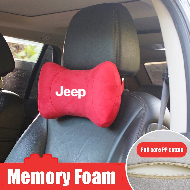 1pc Bantal logo Jeep Renegade wrangler jk Grand Cherokee Untuk Jok Mobil