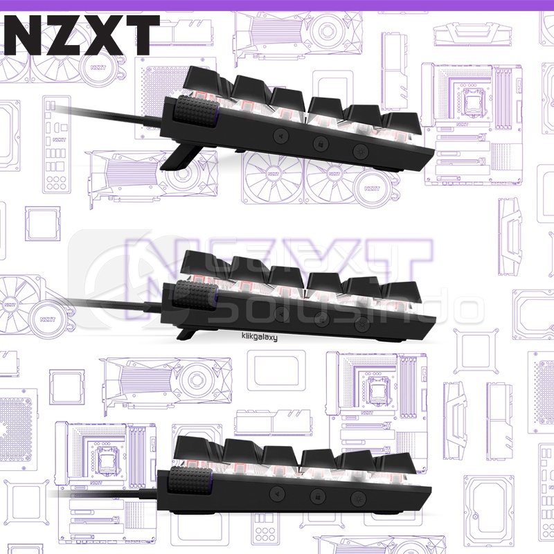 NZXT Function Black TKL Mechanical Gaming Keyboard - Gateron Red Switch