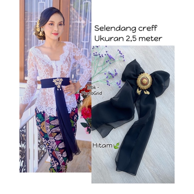 SELENDANG SUTRA CREF-Hitam