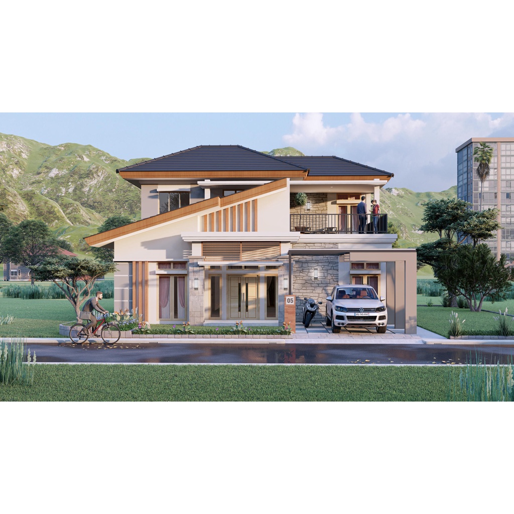 

GAMBAR KERJA RUMAH MODERN UKURAN 11.5x13 METER 2 LANTAI