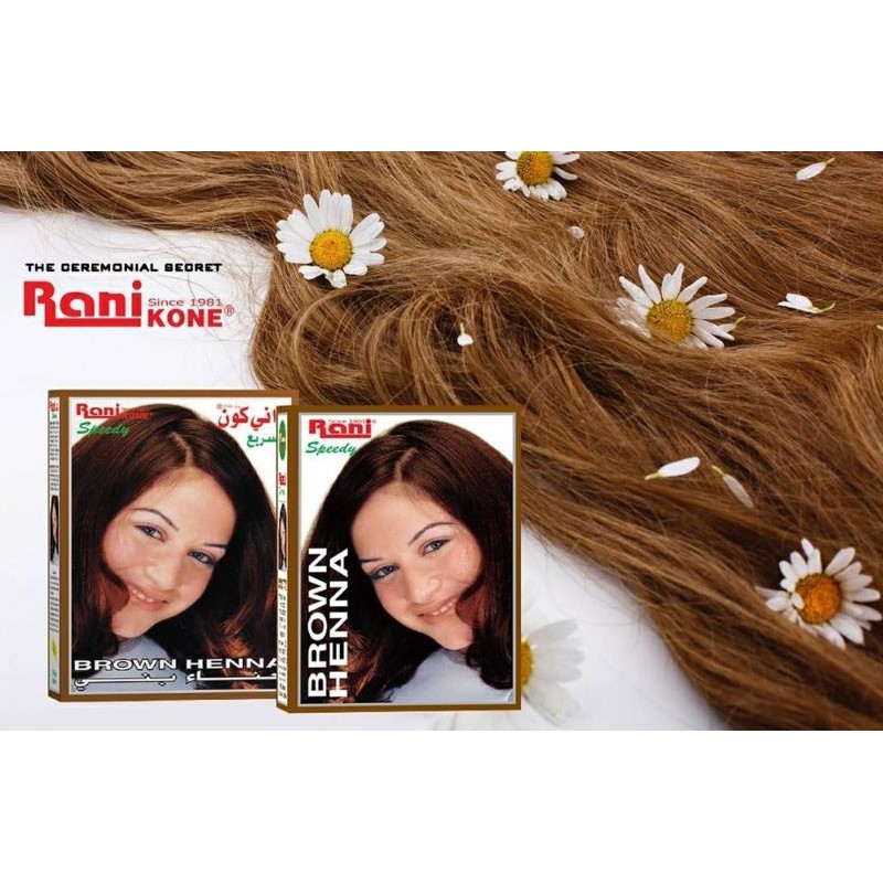 PROMO Rani Kone Speedy Brown Henna Hair Color / pewarna rambut coklat alami