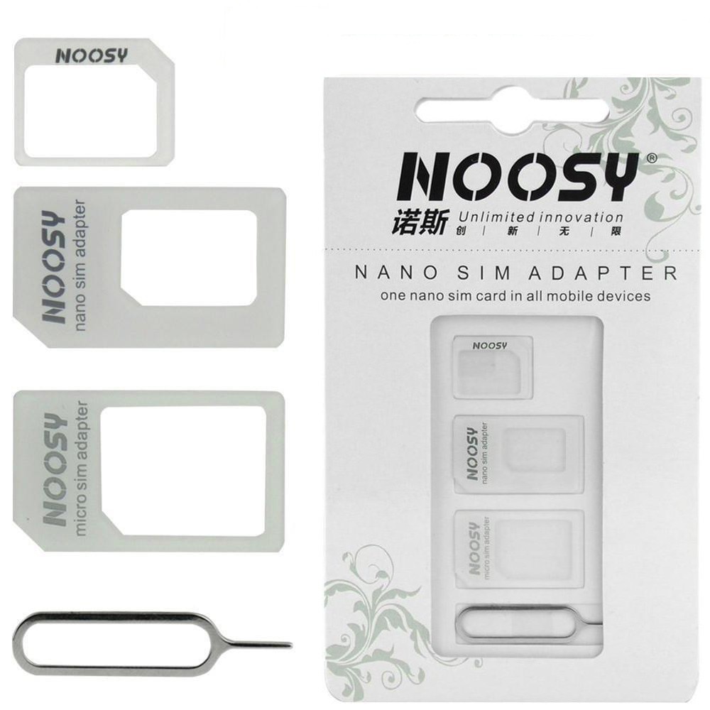 NOOSY 3 in 1 Nano Micro Standart Tempat SIM Card Adapter Tray Holder  Putih dan Hitam