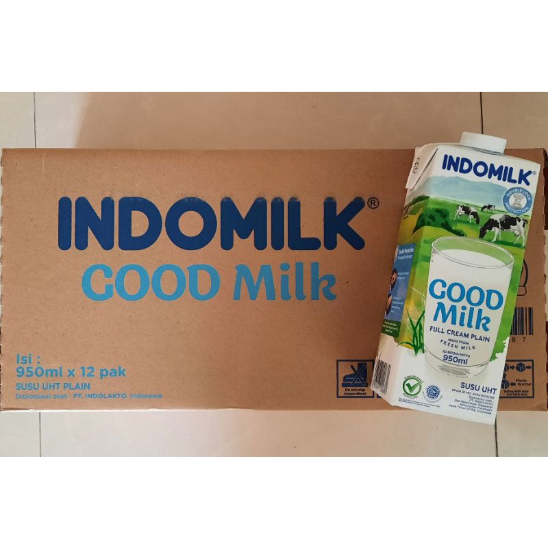 

Susu Indomilk UHT Full Cream Fullcream Plain perkarton