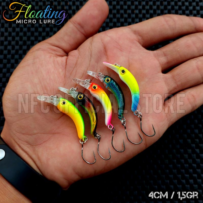 Micro lure 4 cm 1,5 gram Mini crankbait Rekomendasi untuk ultralight casting