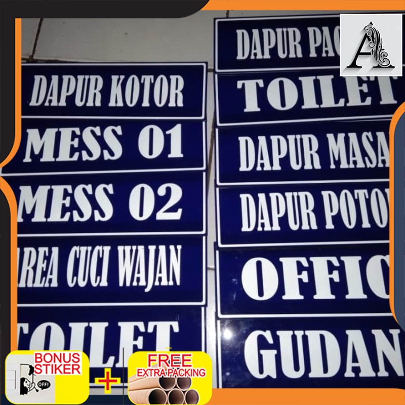 

Grosir acrylic papan nama custom