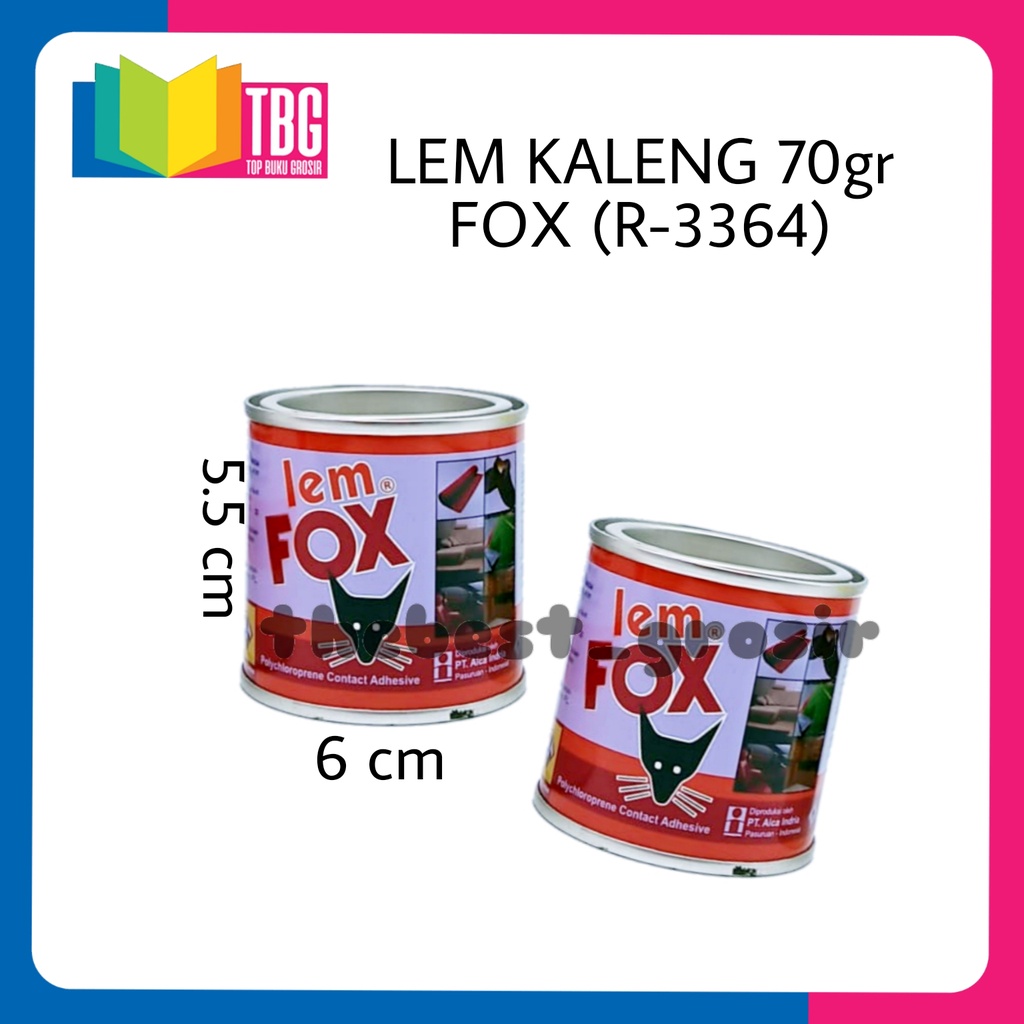 

1 PCS LEM KALENG FOX 70GR / LEM SERBAGUNA / LEM KUNING (R-3364)