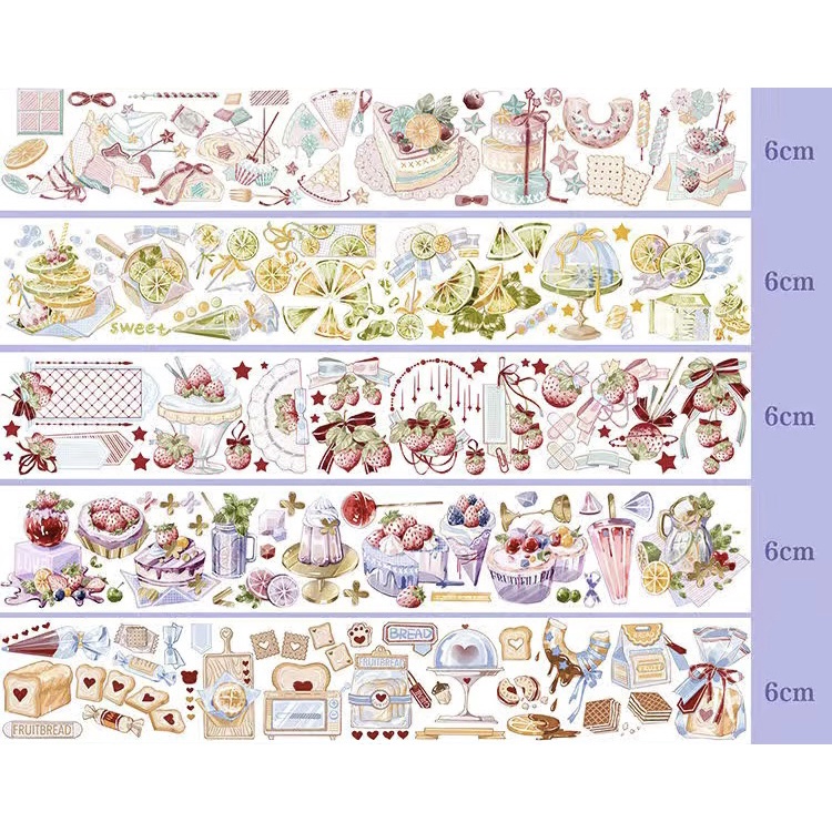 

Kiricart) Fruit and delights PET Washi Tape sticker DIY Decorative Journal Scrapbook