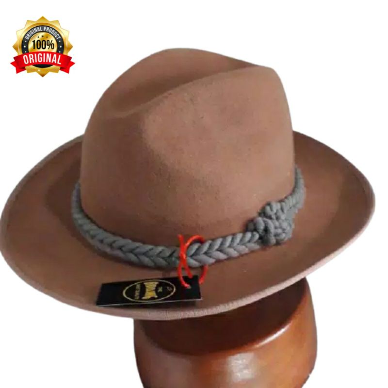 TOPI LAKEN FEDORA 100%  ORIGINAL BAHAN LAKEN IMPORT