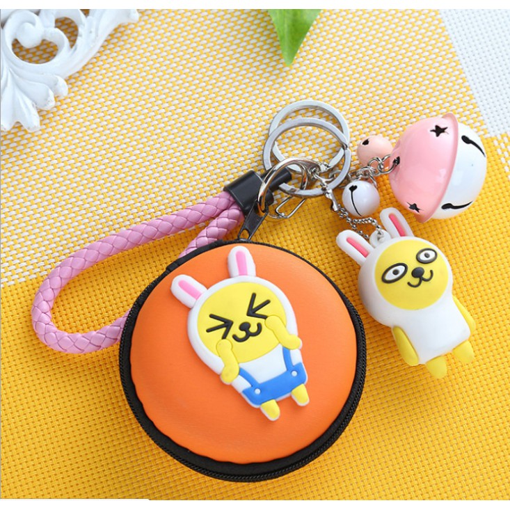 KOTAK EARPHONE KAKAO FRIENDS / Tempat earphone headset dengan Gantungan Kunci Lucu KAKAO FRIENDS