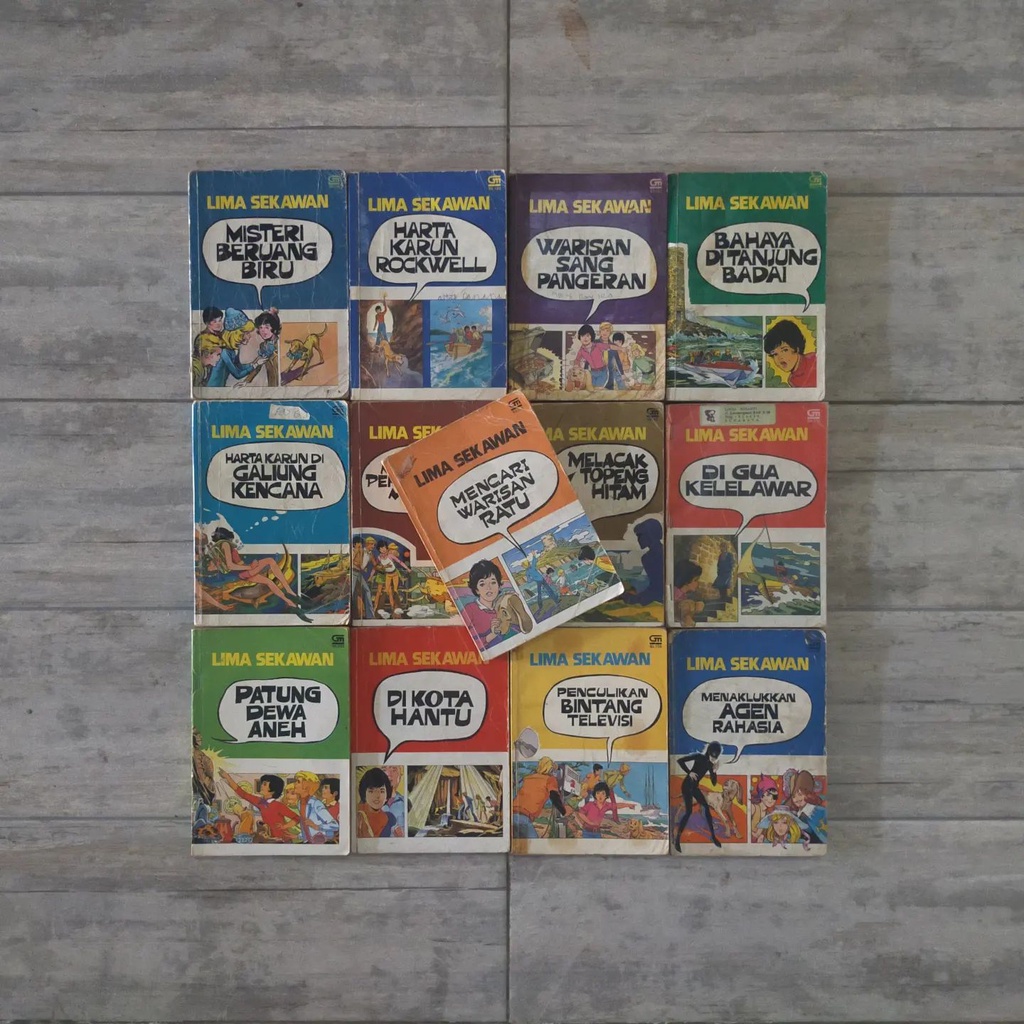 Paket Buku Novel Claude Voilier Serial Lima Sekawan 1-15 (-13,14)