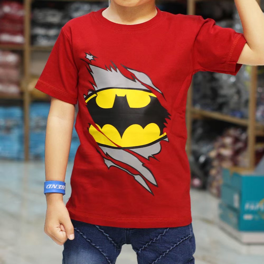  BAJU  KAOS ANAK  LANGSUNG KONVEKSI SUPERHERO MARVEL BATMAN 